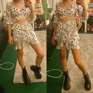 For Love & Lemons St. Louis SET Top & Skirt XS htf